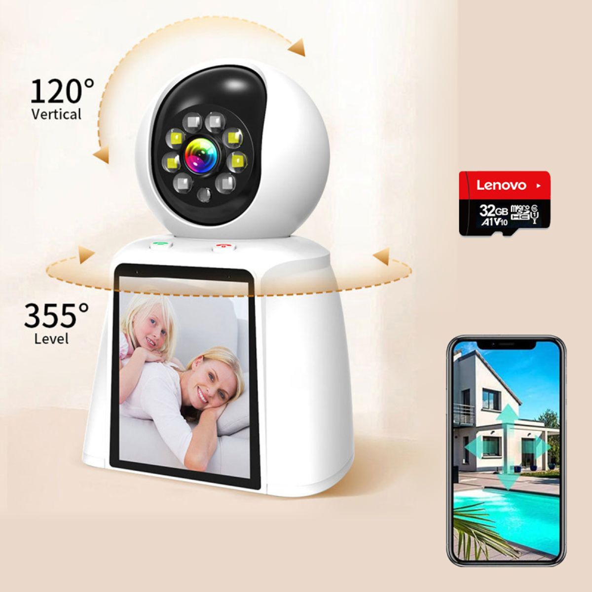 PUREPOWER - Smart Security camera 1080p HD video 32G