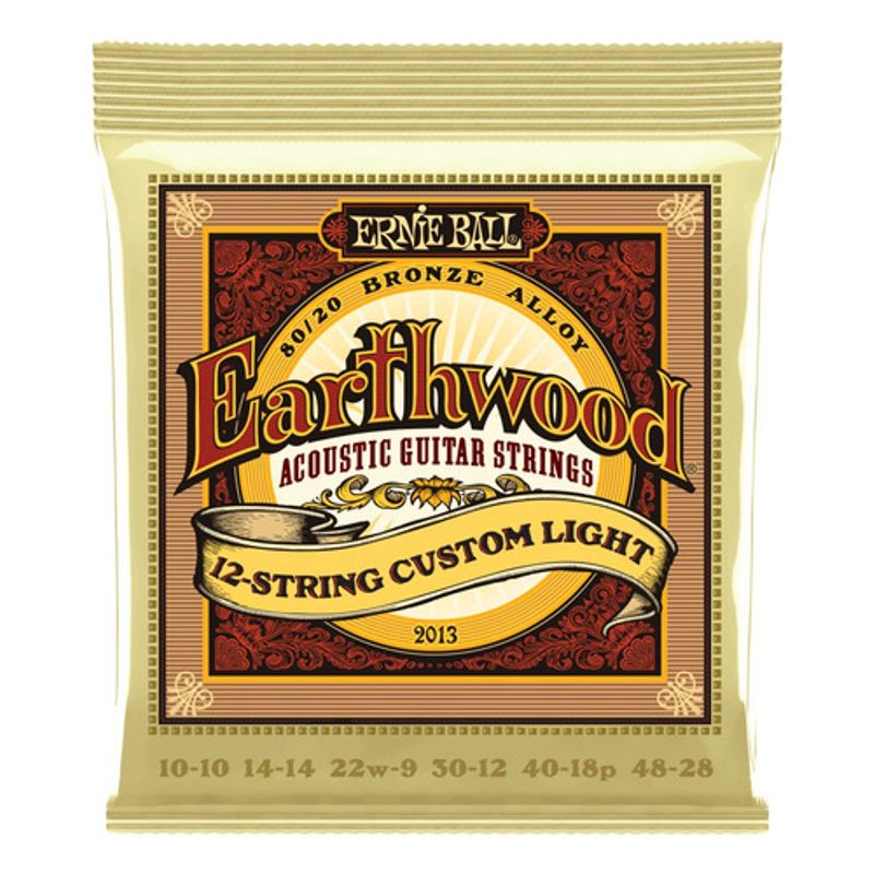 ERNIE BALL - Cuerdas Earthwood 80 / 20 Bronze 12 Strings Custom Light