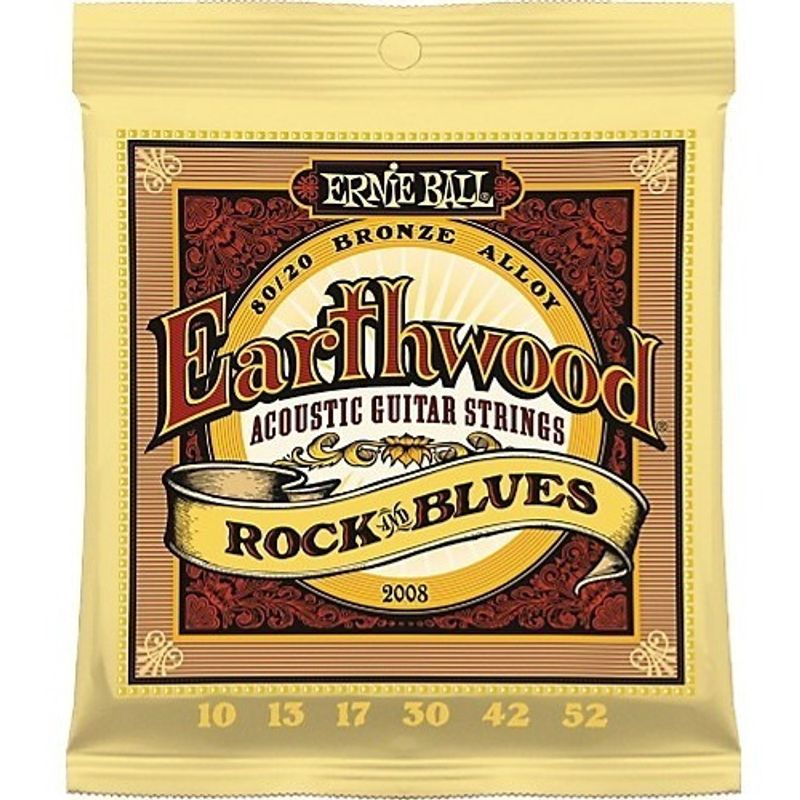 ERNIE BALL - Cuerdas Earthwood 80 / 20 Bronze Rock And Blues 10-52