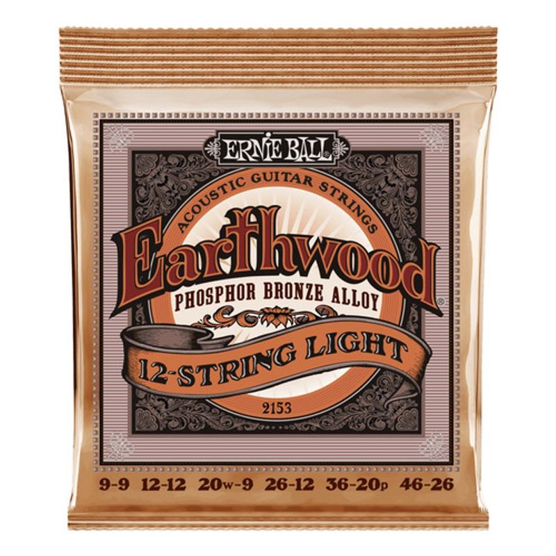 ERNIE BALL - Cuerdas Acústicas Earthwood Phosphor Bronze 12 Strings Light