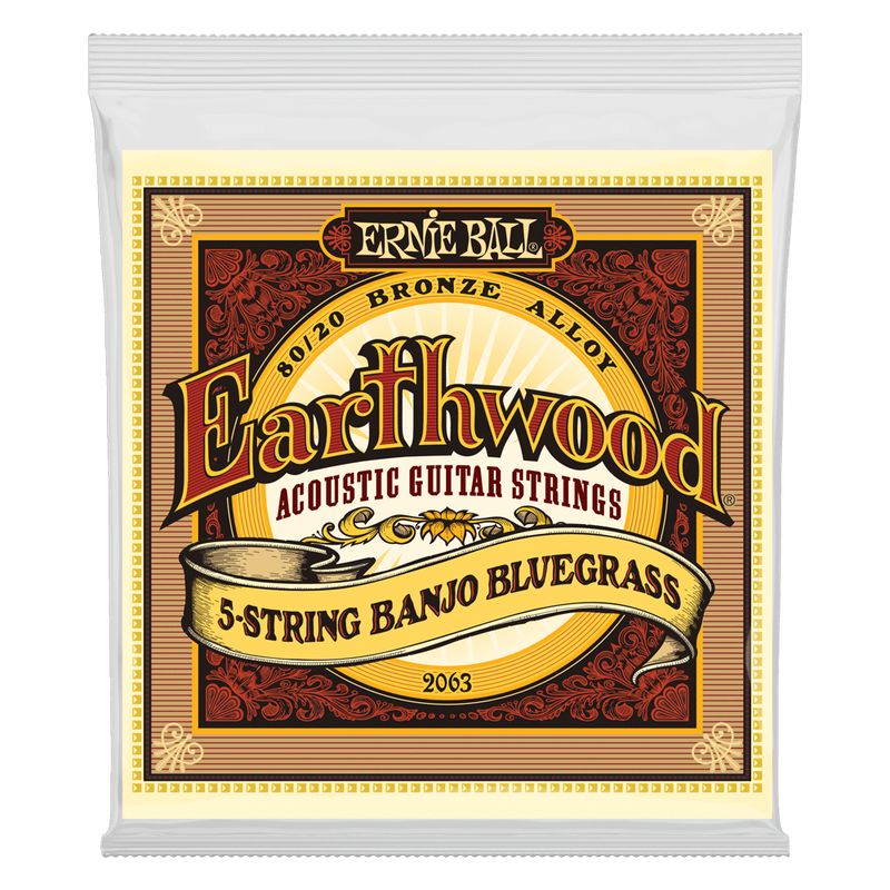 ERNIE BALL - Cuerdas Banjo Earthwood 80 / 20 Bronze 5-String 9-20