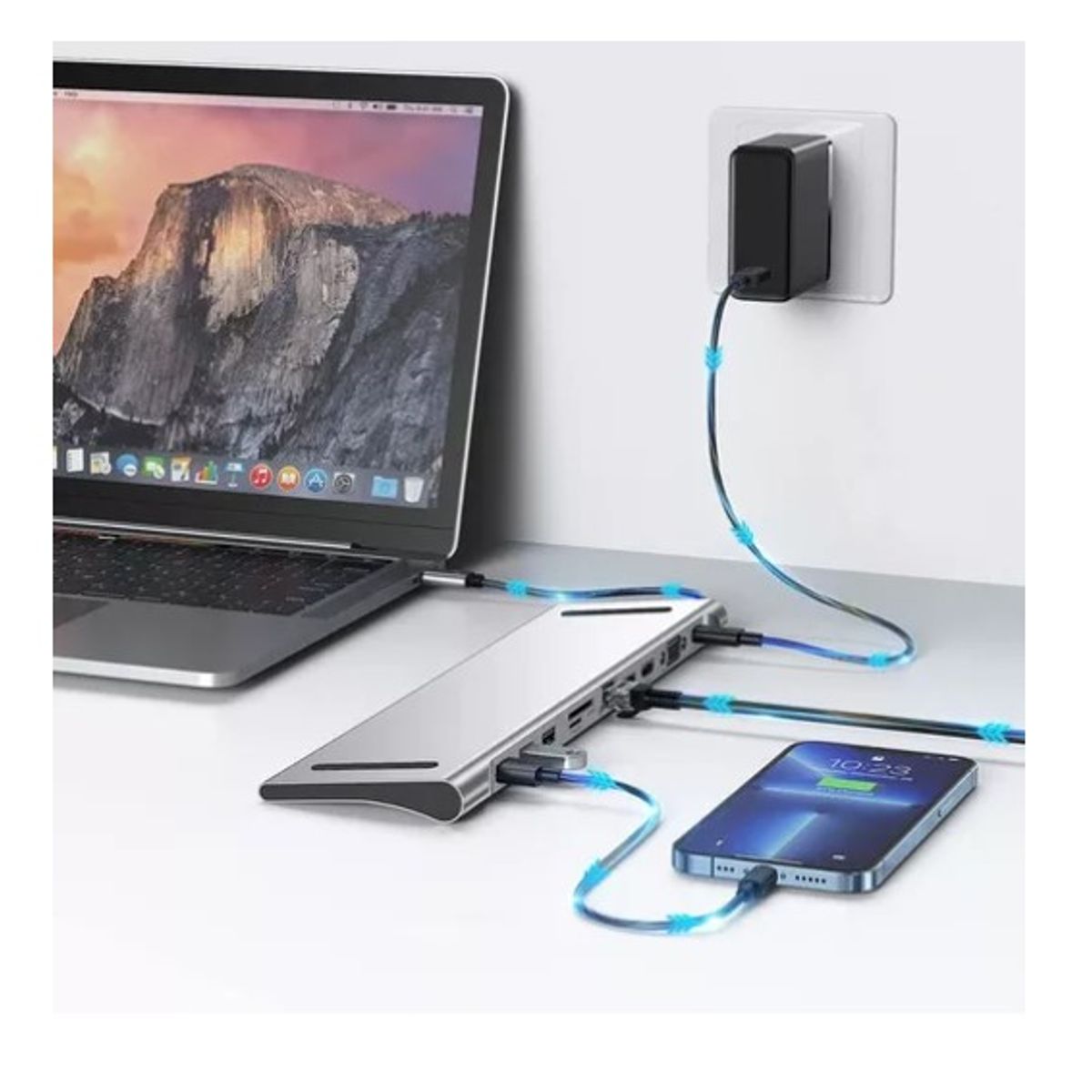 ESHOPANGIE - Adaptador Hub 11 En 1 Usb Tipo C Usb-c Hdmi Vga Usb Lan Sd