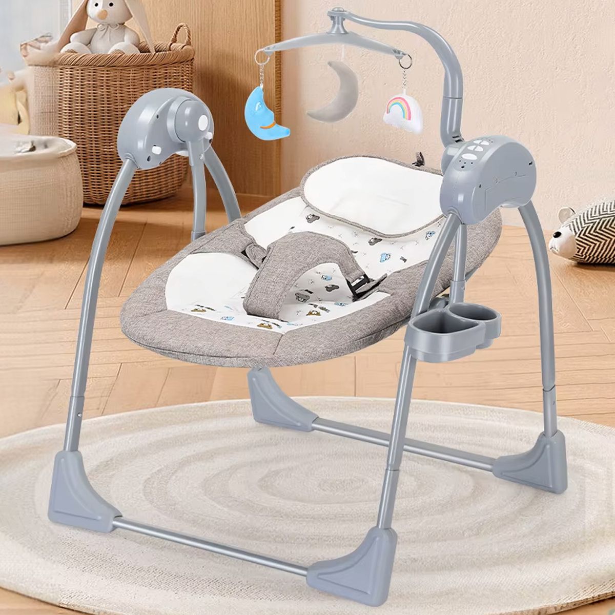 ALPHA - Silla Mecedora Columpio Eléctrica Bluetooth Reclinable