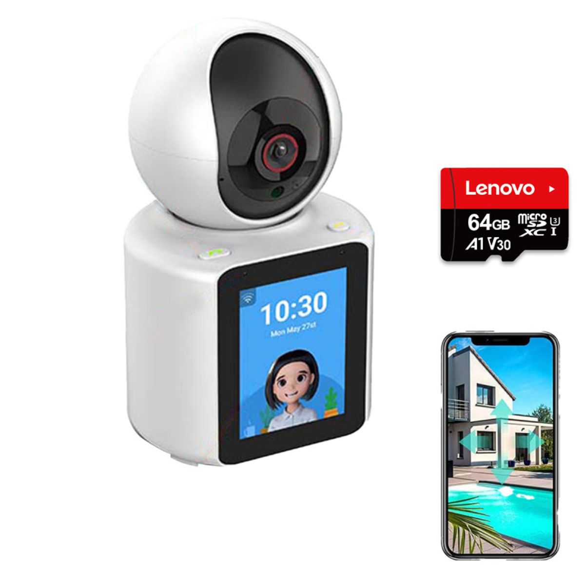 PUREPOWER - Smart Security camera 1080p HD video 64G