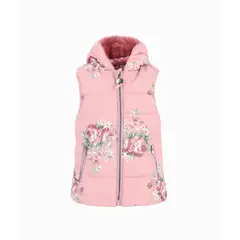 LIMONADA - Parka bebé floreada sin mangas palo rosa