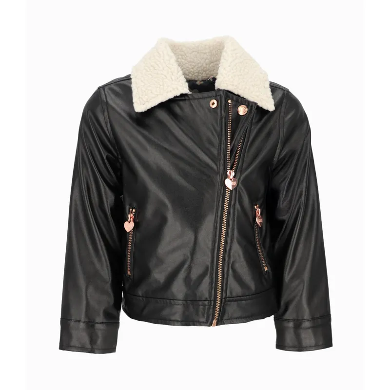4KIDS - Chaqueta niña biker negro 4 Kids