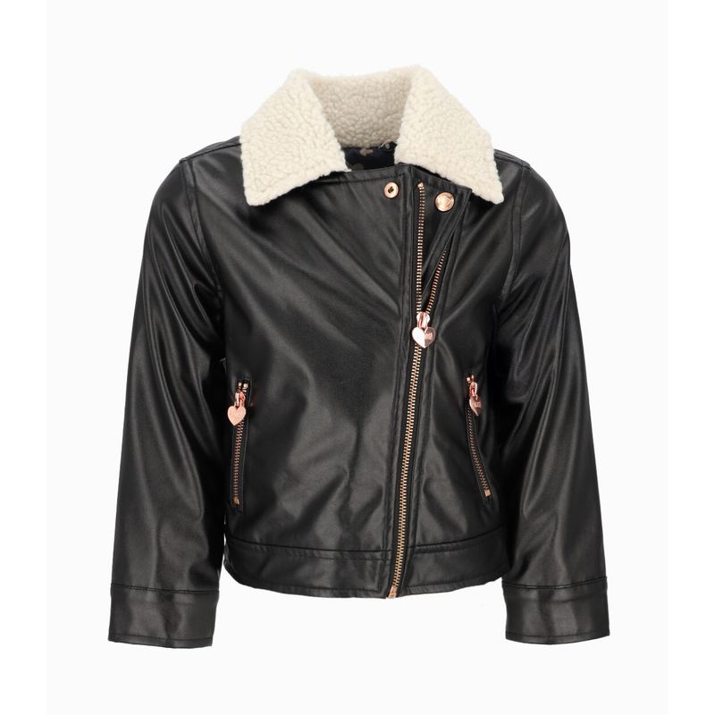 4KIDS - Chaqueta niña biker negro 4 Kids