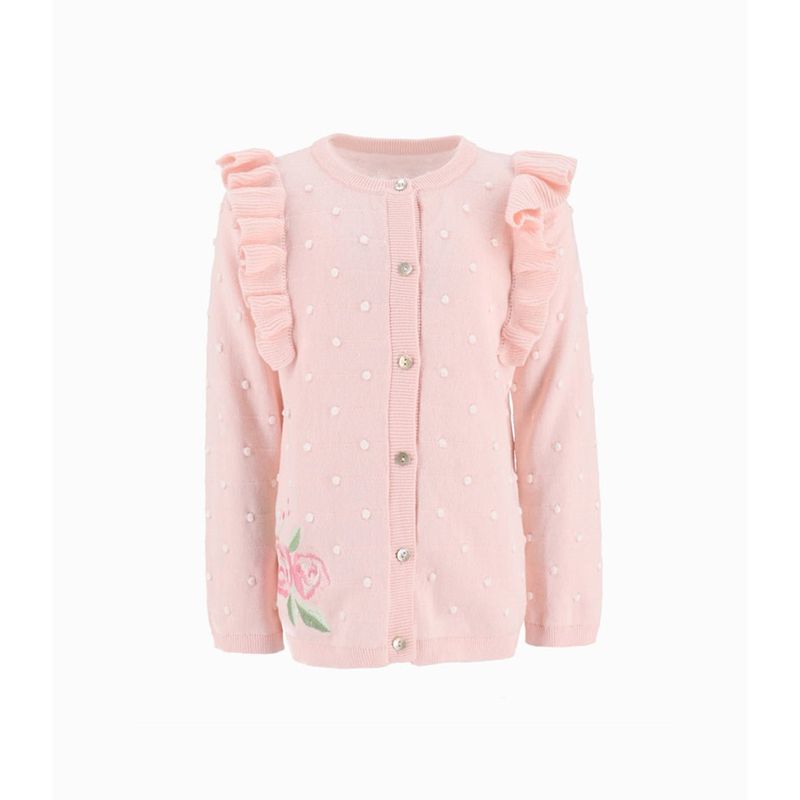 LIMONADA - Chaleco niña con vuelos rosado Limonada