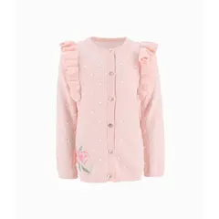 LIMONADA - Chaleco niña con vuelos rosado