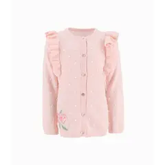 LIMONADA - Chaleco niña con vuelos rosado