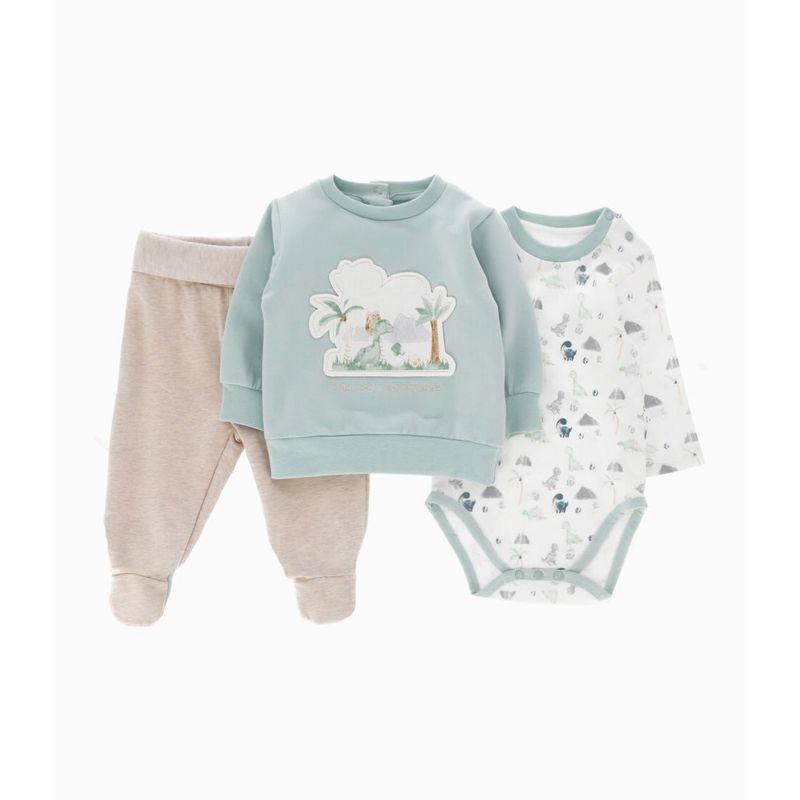 4KIDS - Conjunto recién nacido 3 piezas beige 4 Kids