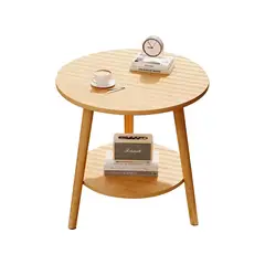 GLOBAL LATIN GROUP - Mesa de Centro con Doble Nivel Organización y Estilo - Marron claro