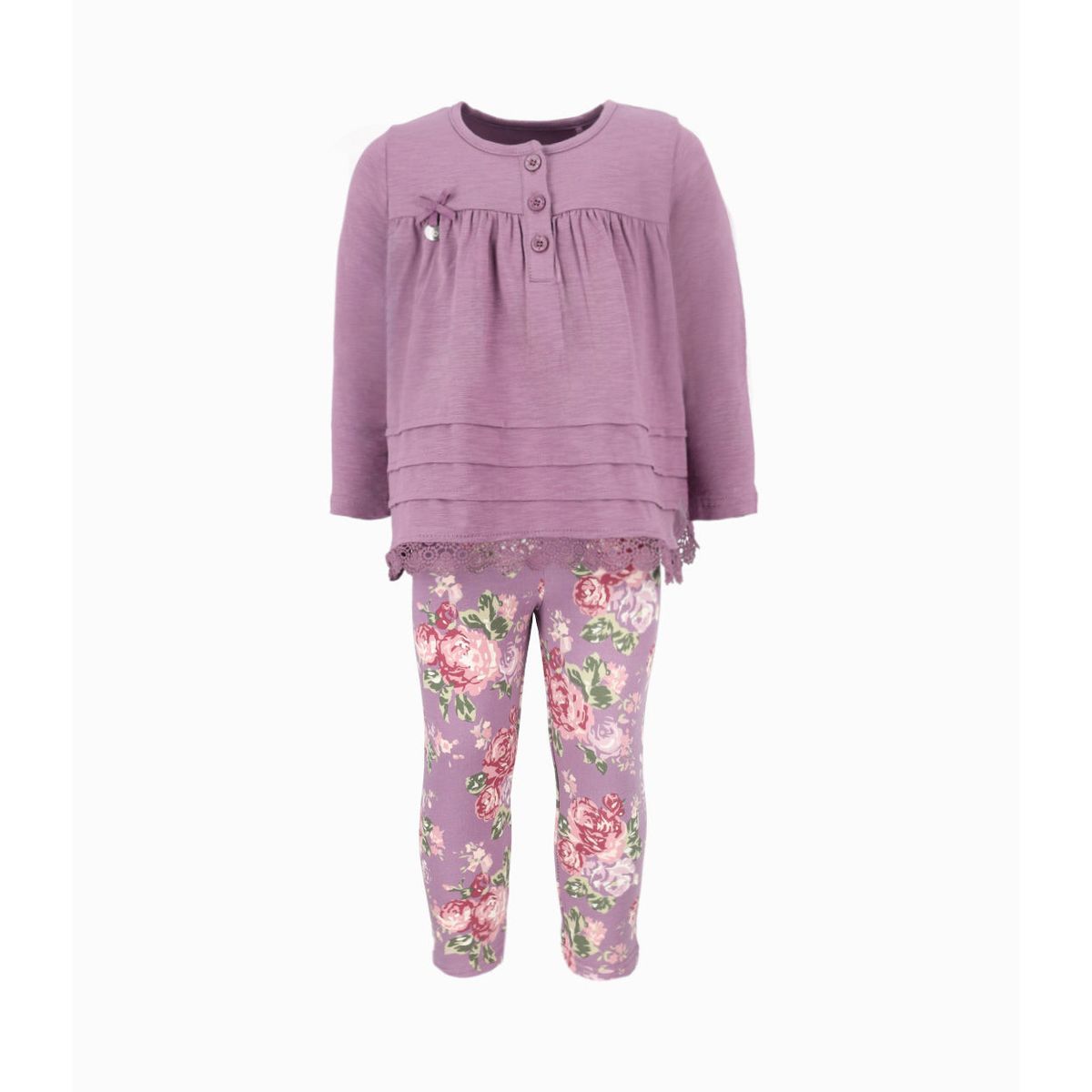 LIMONADA - Conjunto bebé de polera y calzas morado Limonada