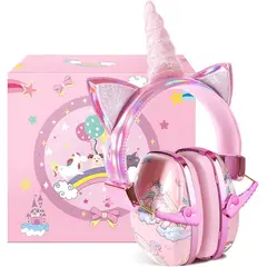 GENERICO - Audifonos Orejeras Antiruido De Unicornio Rosa Niños Y Jovenes Tea