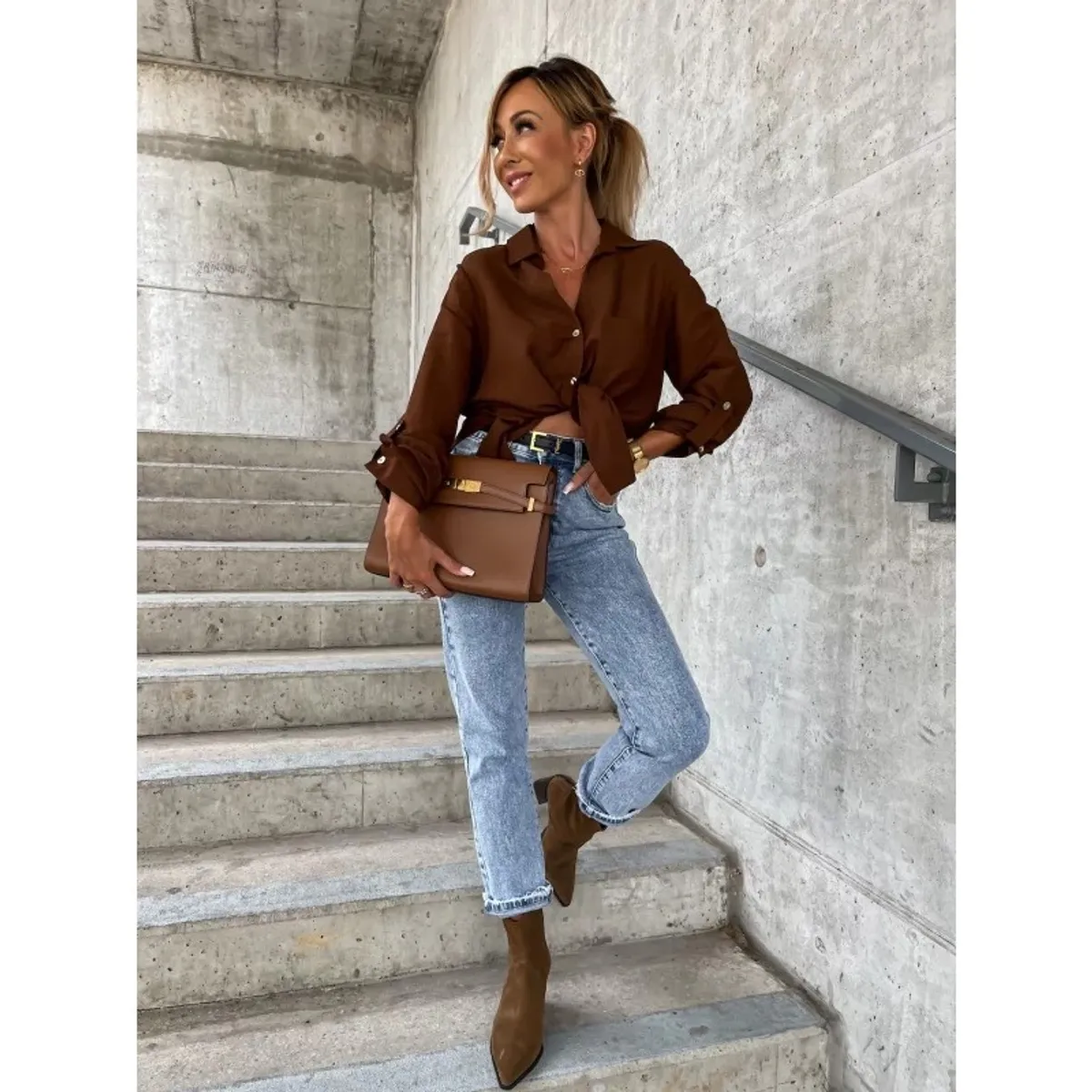 GIOIO - Camisas De Mujer Tops De Botones Sueltos Cómodos De Moda