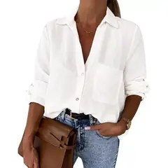 GIOIO - Camisas De Mujer Tops De Botones Sueltos Cómodos De Moda