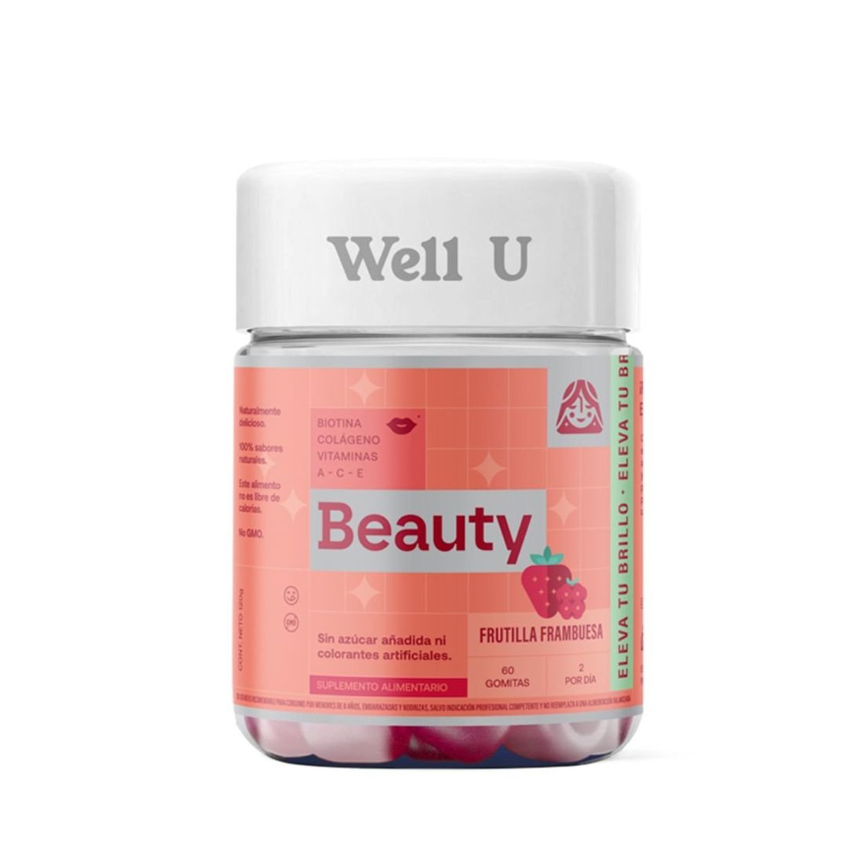 WELL U - PACK X 2 GOMITAS BIOTINA COLAGENO VIT A C y E 60UN WELL U