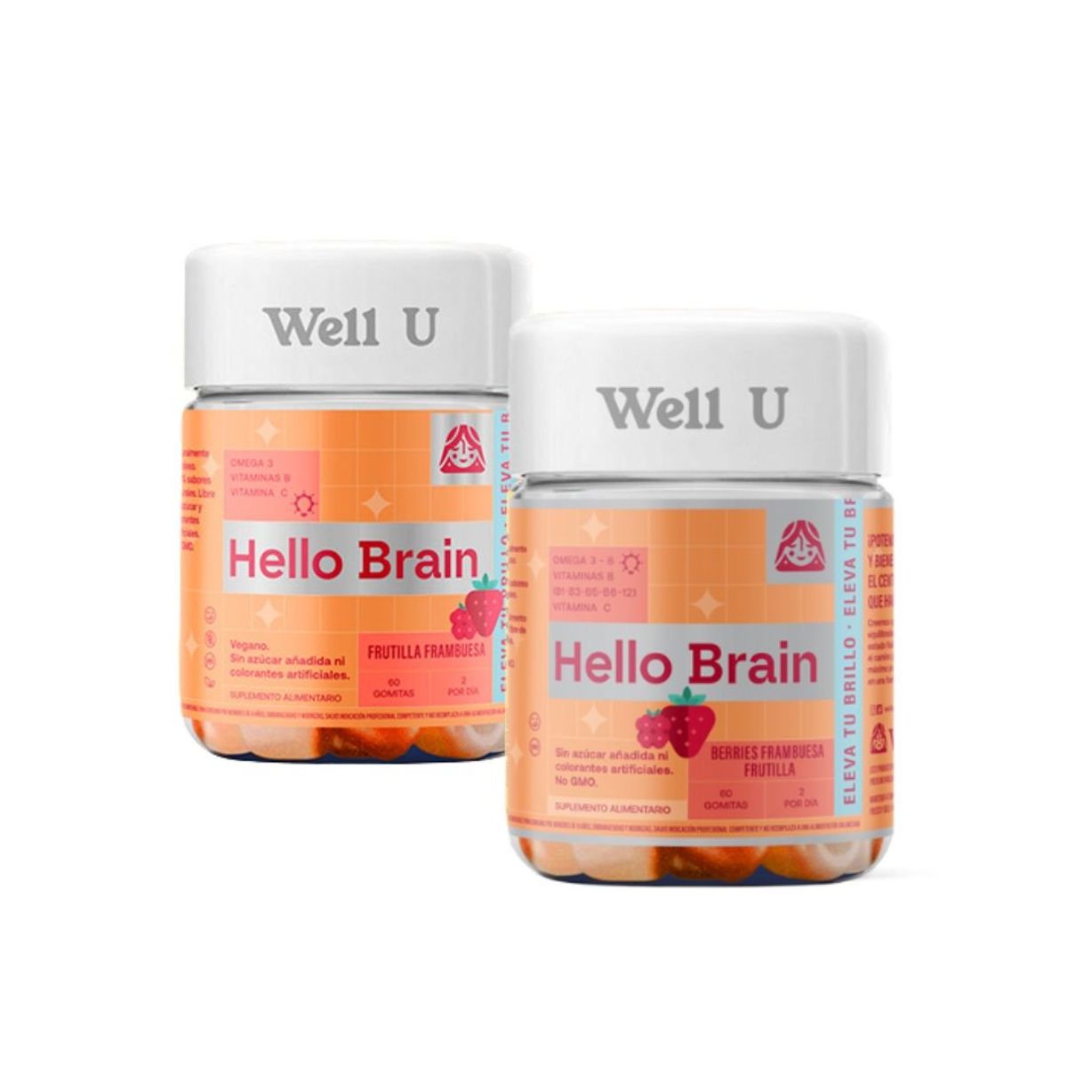 WELL U - PACK X 2 GOMITAS OMEGA 3 Y 6 VITAMINA B Y C 60UN WELL U