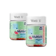WELL U - PACK X 2 GOMITAS MULTIVITAMINAS 60UN