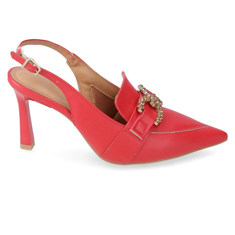 Zapato Taco Stiletto 10 cm Rojo