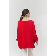GUINDA - Sweater cuello redondo con mangas adornadas Better