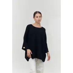 GUINDA - Sweater cuello redondo con mangas adornadas Better