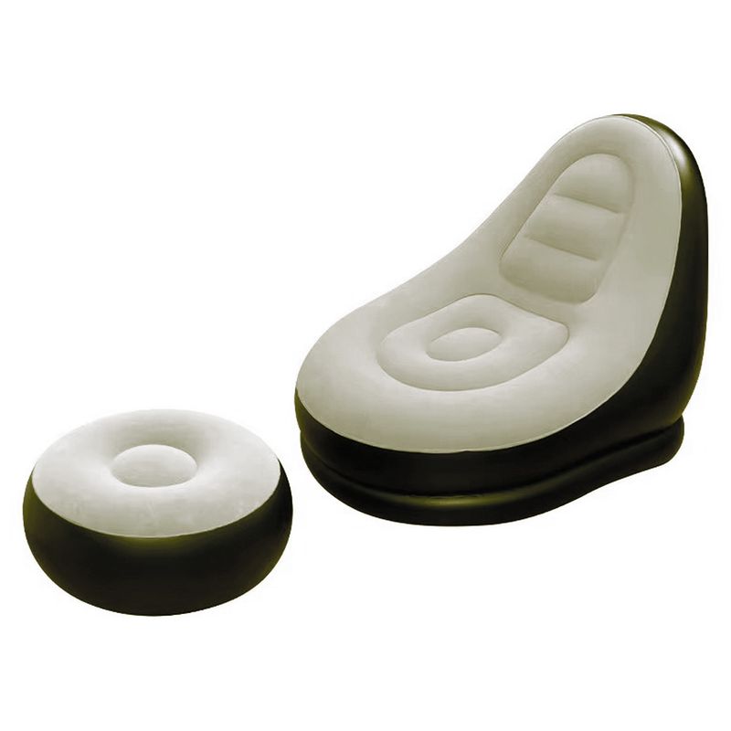 ALPHA - Sofa Sillon Inflable Tipo Puff Apoyapies Interior Y Exterior