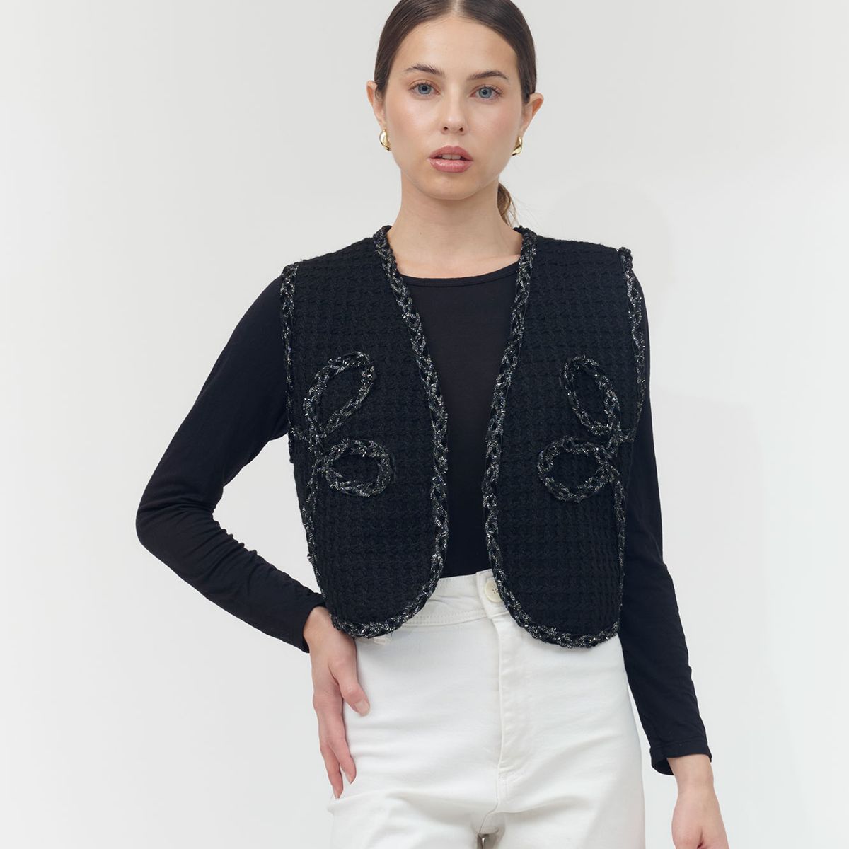 GUINDA - Chaqueta sin mangas exclusiva Shiki Guinda