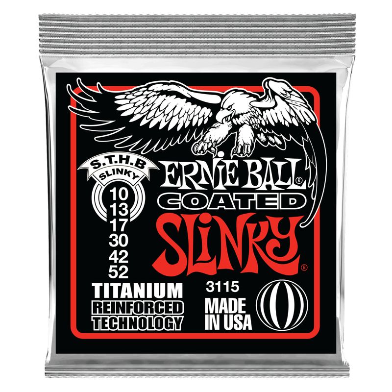 ERNIE BALL - Cuerdas Skinny Top Heavy Bottom Coated Titanium RPS 10-52