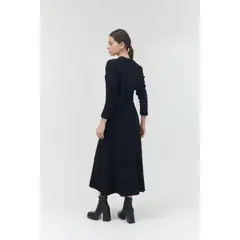 GUINDA - Vestido largo cuello en v Guitar