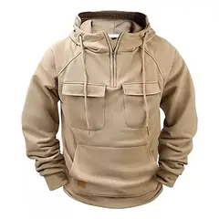 GIOIO - Sudadera Táctica Con Cremallera Y Múltiples Bolsillos Para H