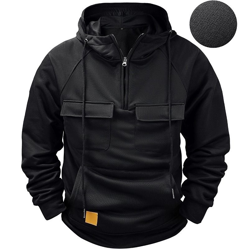 GIOIO - Sudadera Táctica Con Cremallera Y Múltiples Bolsillos Para H