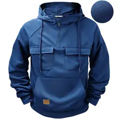 GIOIO - Sudadera Táctica Con Cremallera Y Múltiples Bolsillos Para H