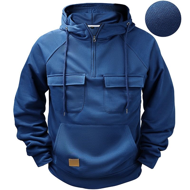 GIOIO - Sudadera Táctica Con Cremallera Y Múltiples Bolsillos Para H