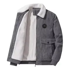 GIOIO - Chamarra De Pana Con Forro Teddy Termica Casual Moda Bomber