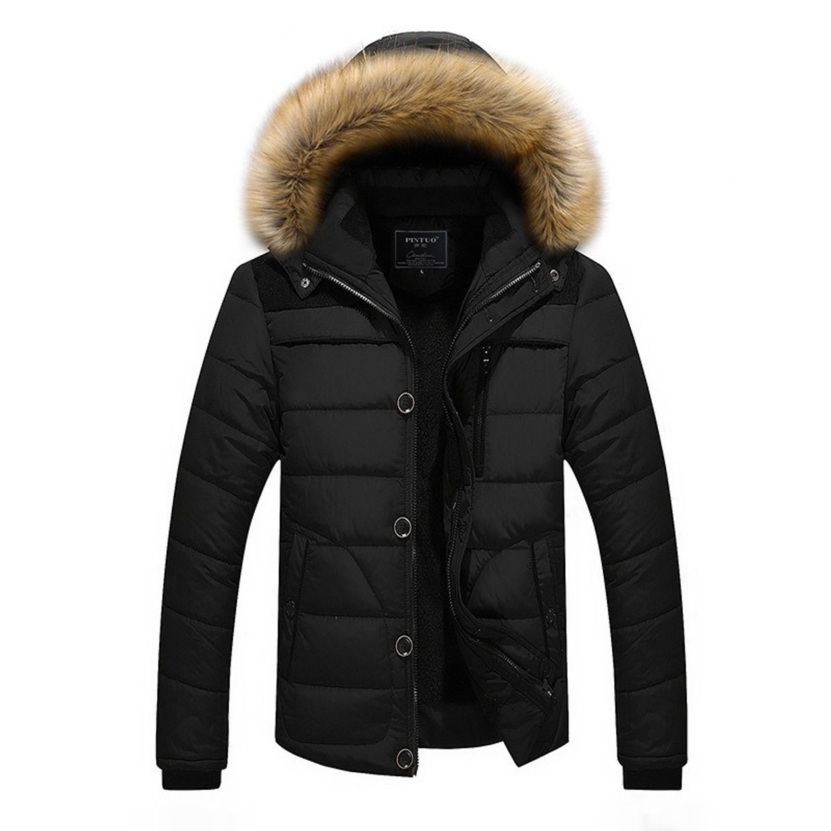 GIOIO - Chaqueta Slim Coreana De Plumón Grueso Para Hombre