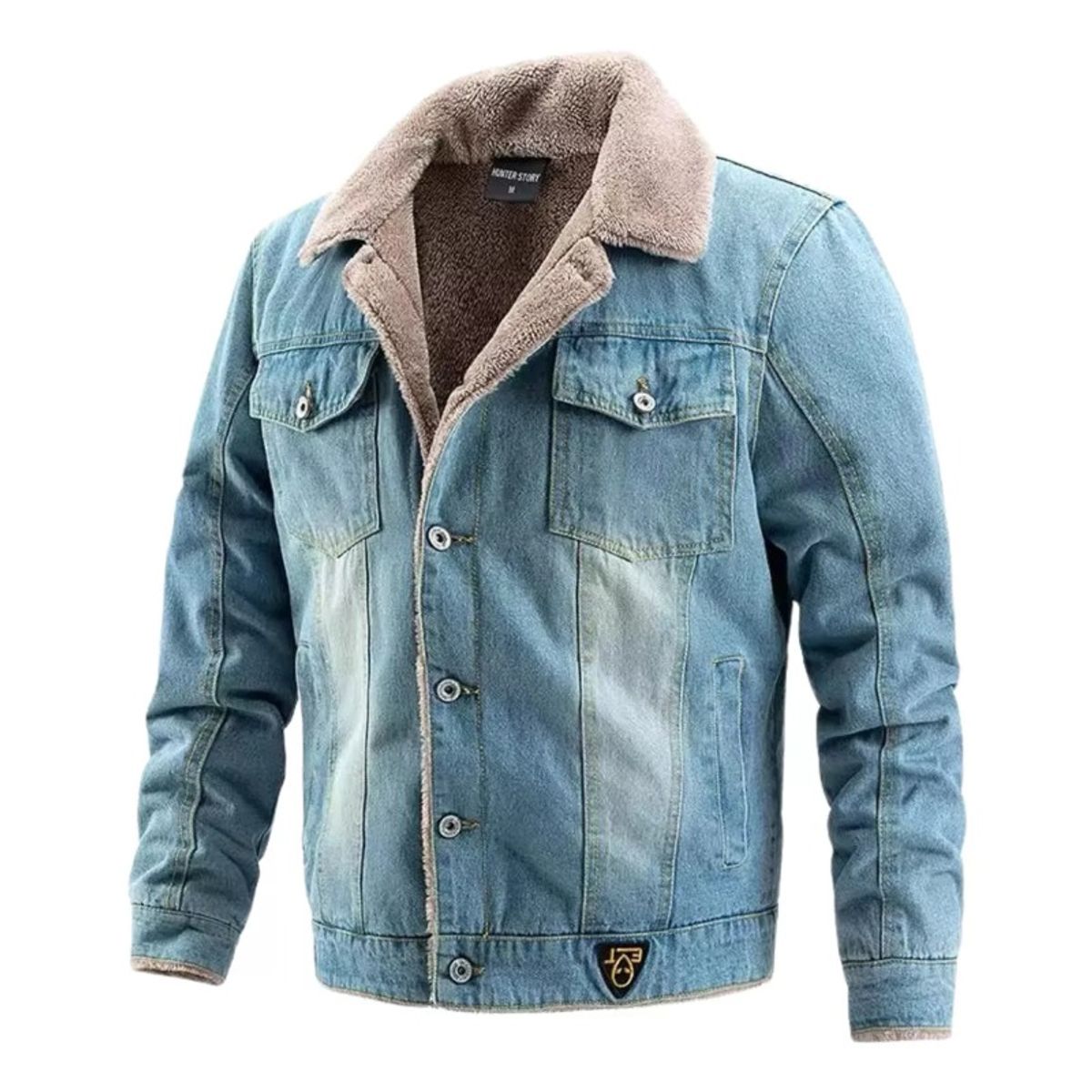 GIOIO - Chaqueta Denim Polar Soft Moscu Hombre