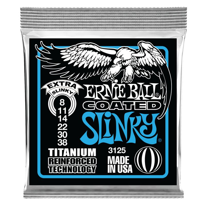 ERNIE BALL - Extra Slinky Coated Titanium RPS 8-38