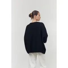 GUINDA - Sweater de manga 34 corte ancho Zeni Guinda.