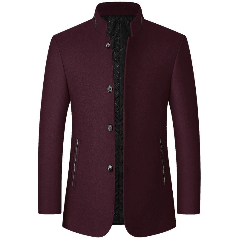GIOIO - Chaqueta Hombre Abrigo De Lana Gabardina Termica Casual