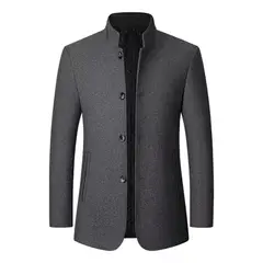 GIOIO - Chaqueta Hombre Abrigo De Lana Gabardina Termica Casual