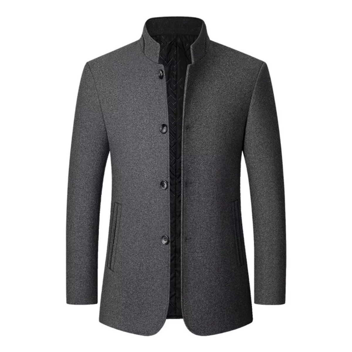 GIOIO - Chaqueta Hombre Abrigo De Lana Gabardina Termica Casual