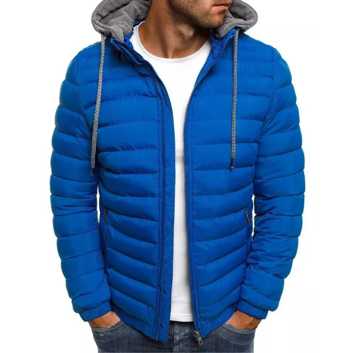 GIOIO - Chamarra Térmica Para Hombre Con Gorro Desmontable