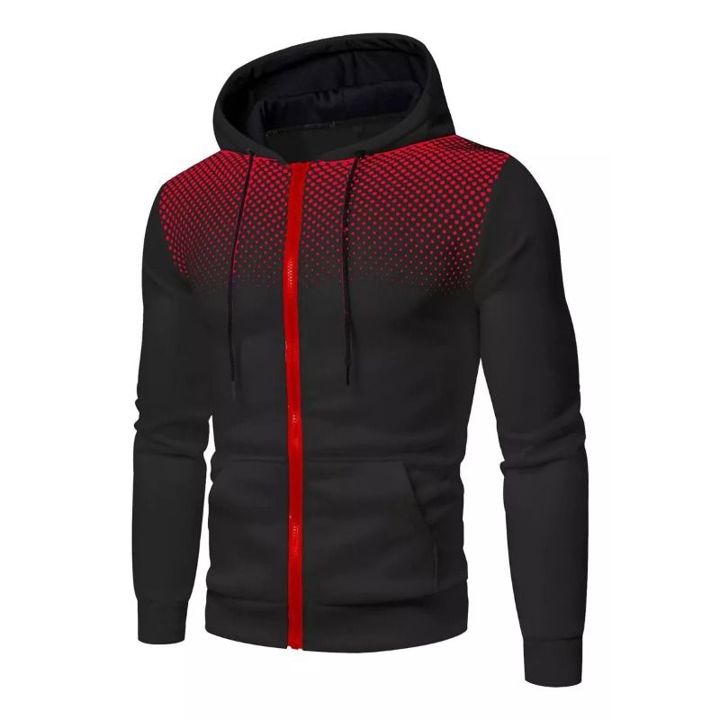 GIOIO - Sudadera De Calidad Con Capucha Y Cierre Para Hombre