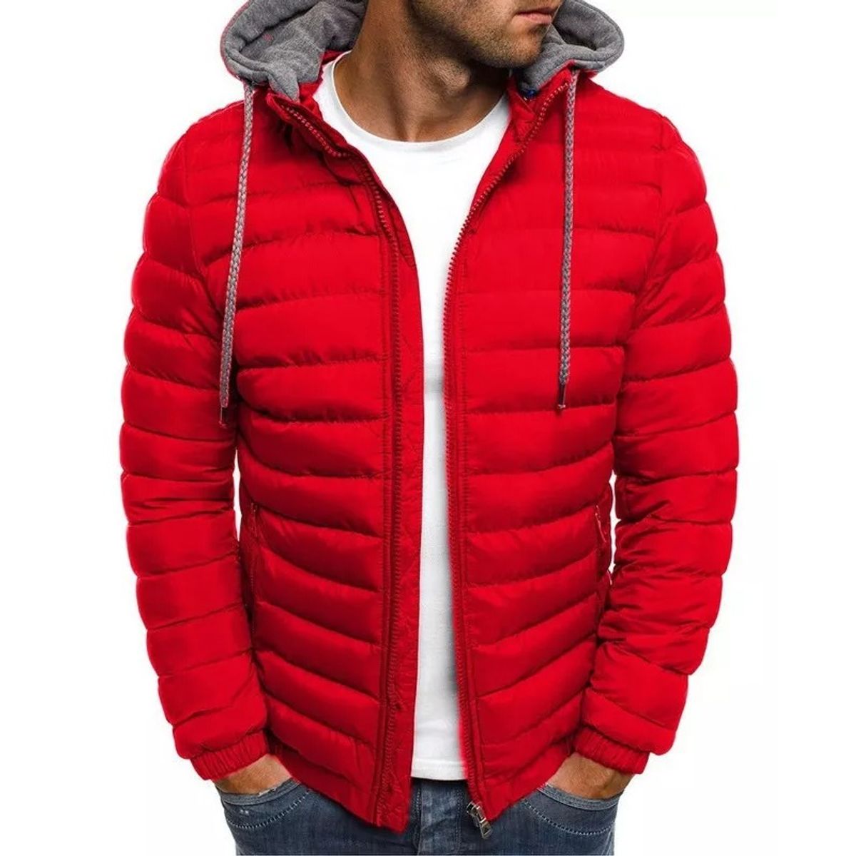 GIOIO - Chamarra Térmica Para Hombre Con Gorro Desmontable
