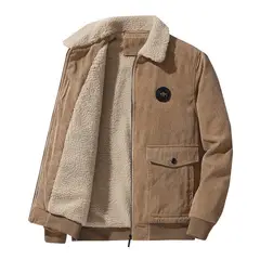 GIOIO - Chamarra De Pana Con Forro Teddy Termica Casual Moda Bomber
