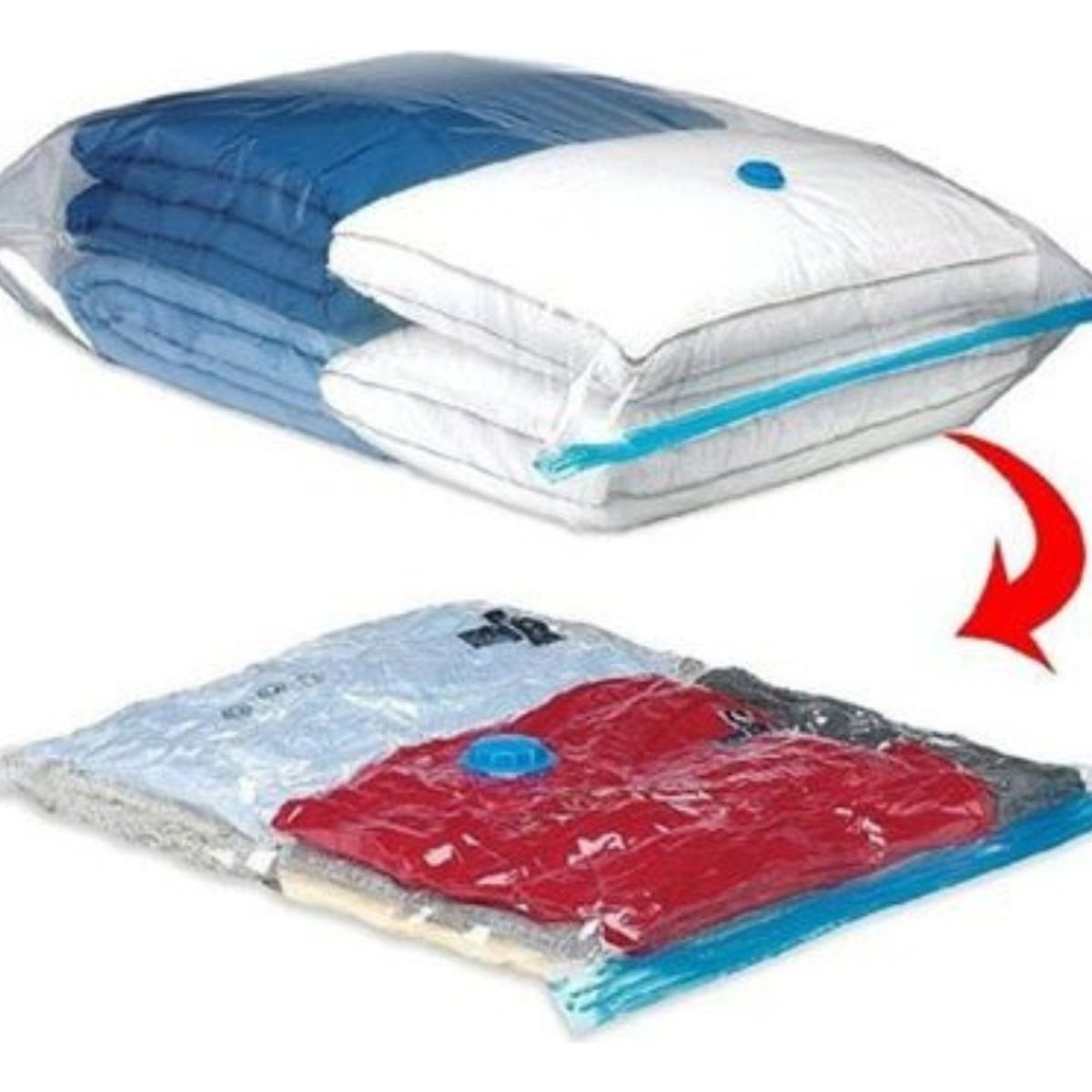 MOVI - Pack 6 Bolsas para Guardar Ropa al Vacio