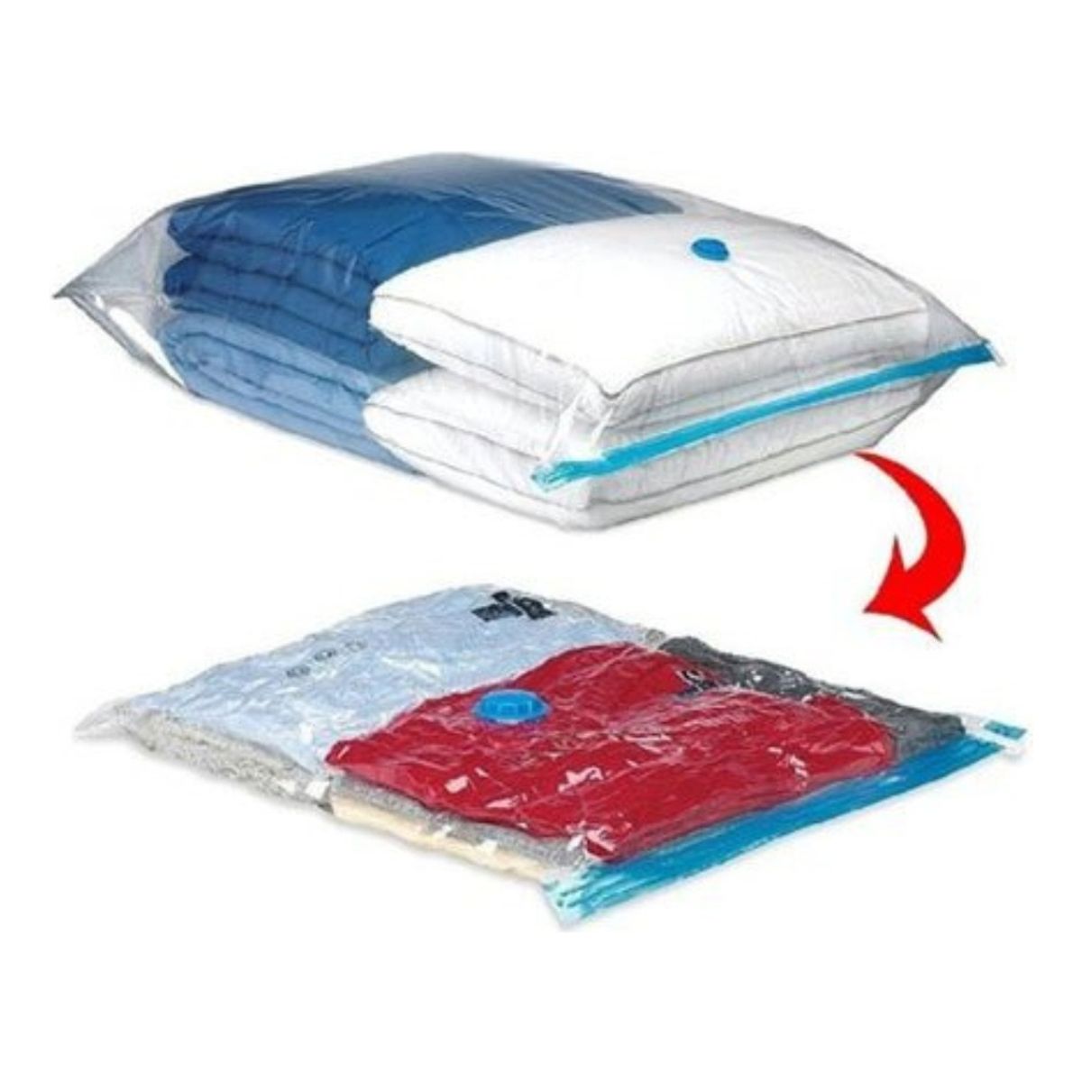 MOVI - Pack 6 Bolsas para Guardar Ropa al Vacio