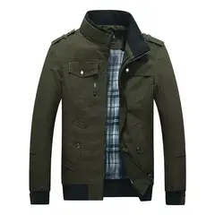 GIOIO - Chamarra Rompeviento Estilo Biker Informal Para Hombre