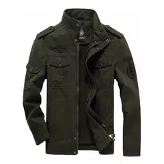 GIOIO - Chaquetas Estilo Militar Chamarra Abrigos Hombre Cremallera